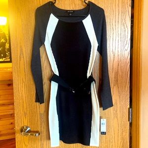 Small A Byer Black & Gray Sweater Dress